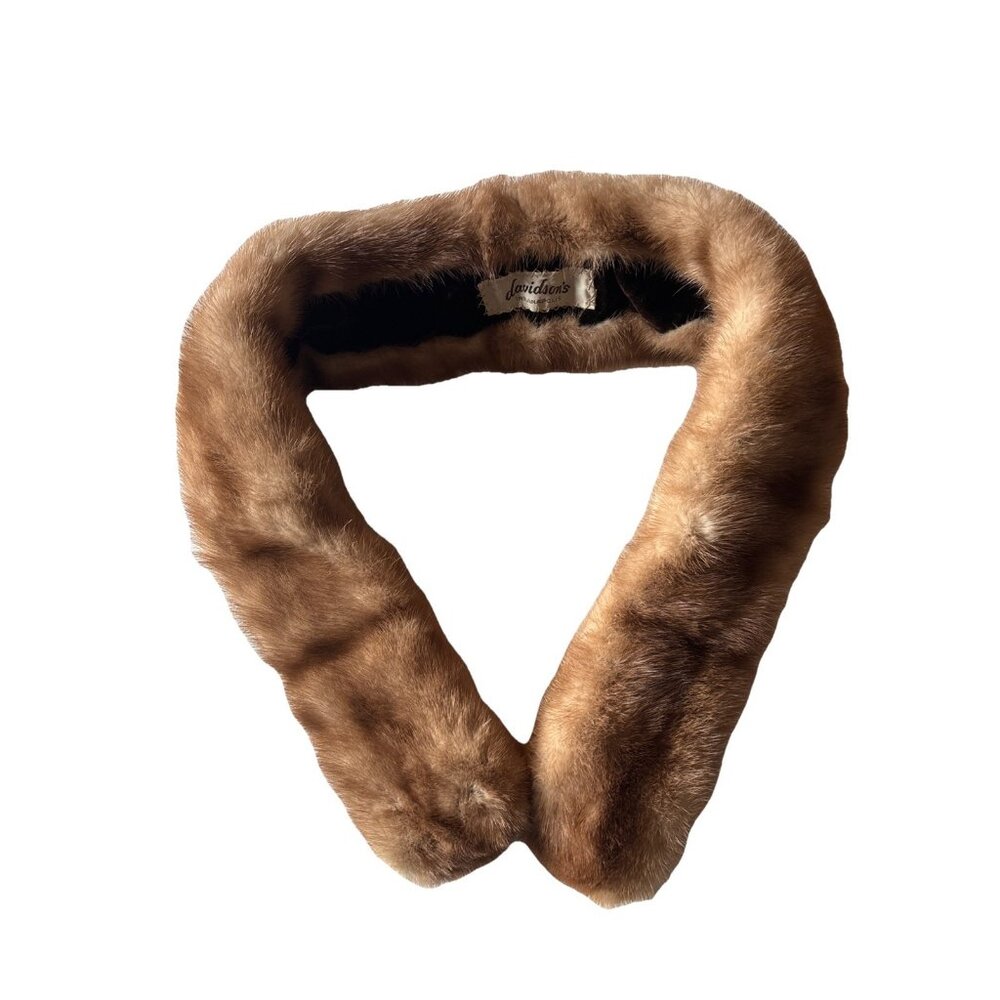 Davidsons Of Indianapolis Mink Collar Or Stole Vintage Brown - Picture 4 of 7